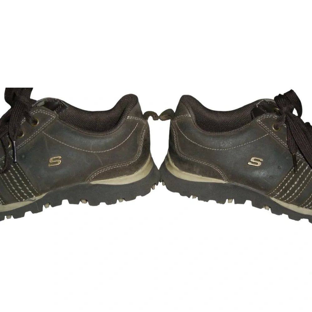 Skechers Sneakers Vintage y2k Brown Leather Chunky Utility Trail Lug Oxford 90's